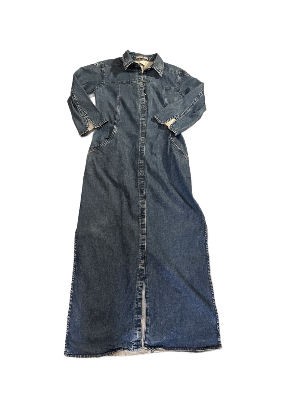 Vintage Anthropologie Isabella Bird Denim stretch Dress size medium